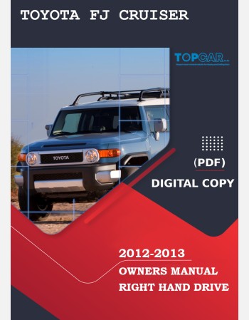 toyota fj cruiser 2012-2013 owners manual